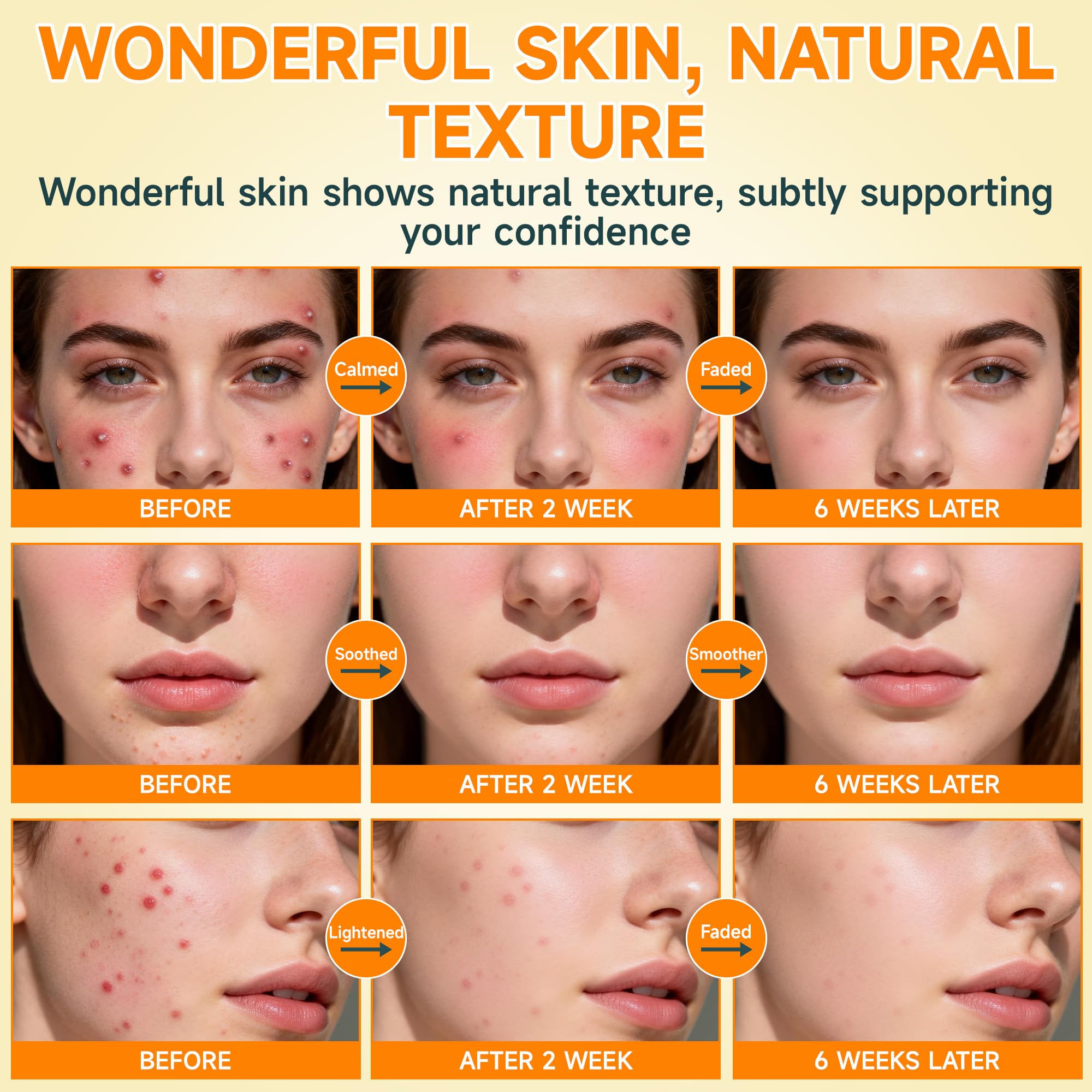 Dark spot remover swatch illustrates fading marks for a brighter complexion.