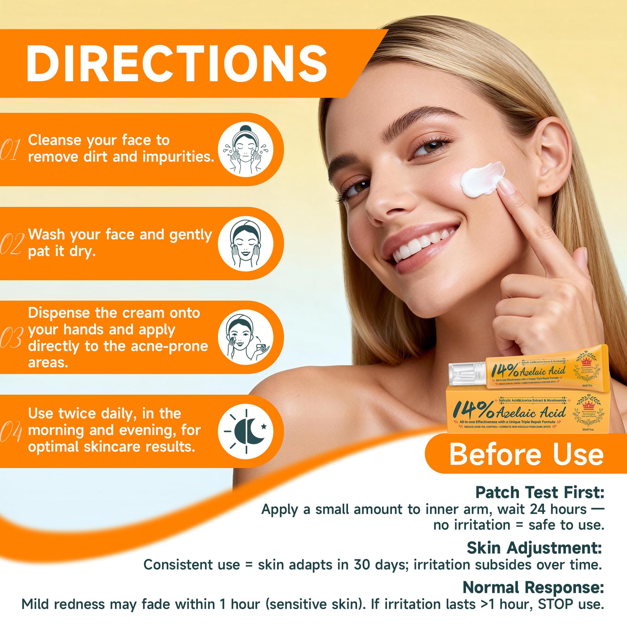 Redness relief demonstration shows rosacea friendly formulation in action.