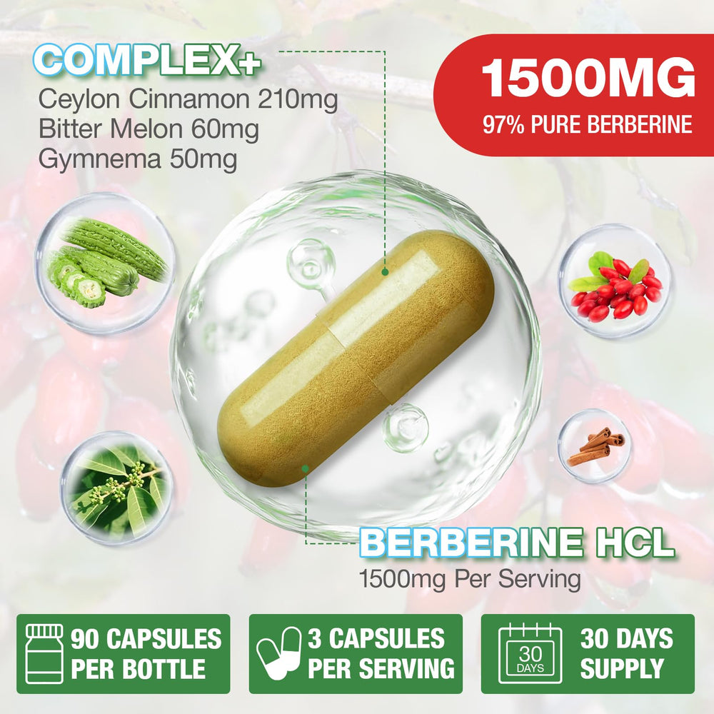 Label showing Berberine HCl 97% purity