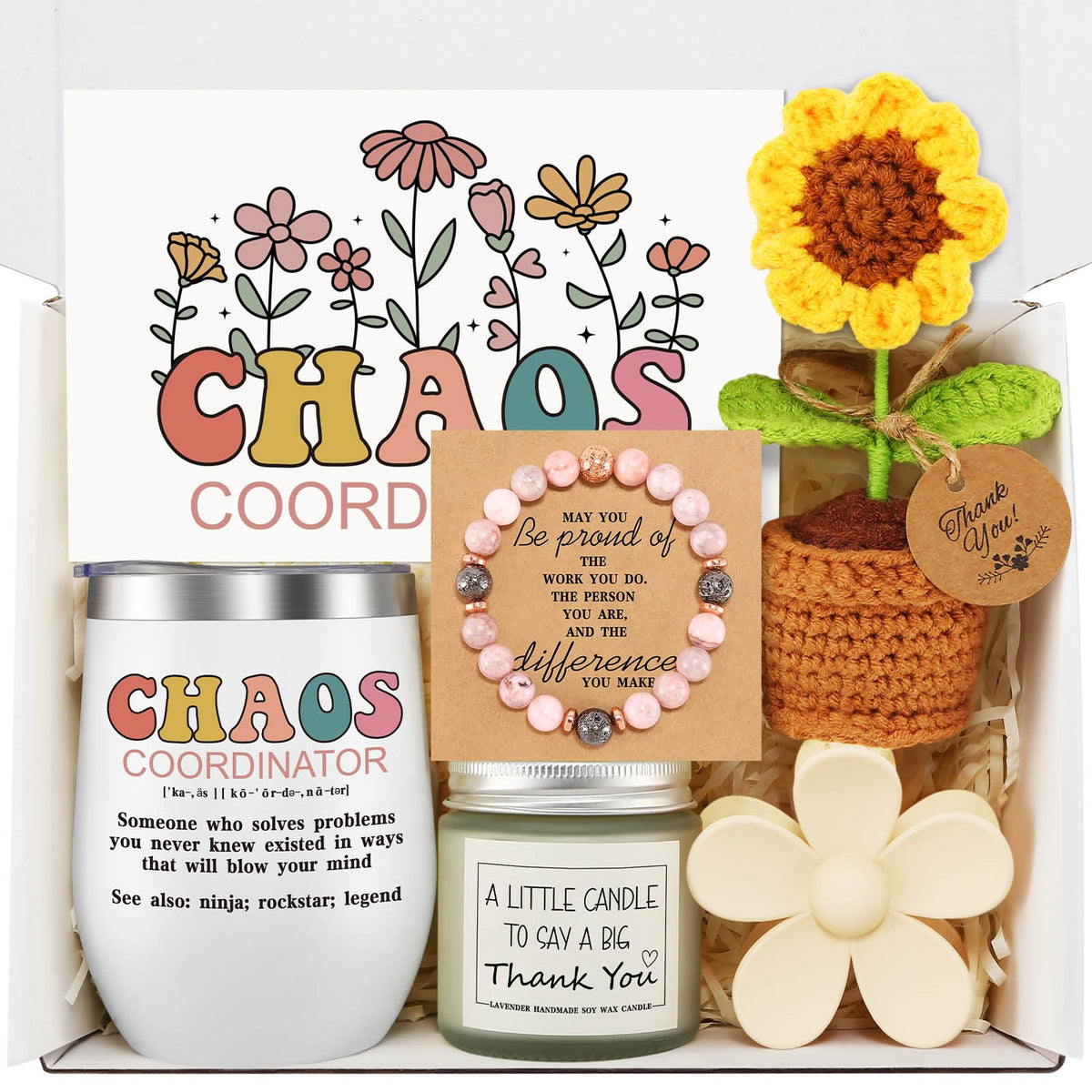 12oz stainless steel insulated tumbler from Chaos Coordinator Gift Basket