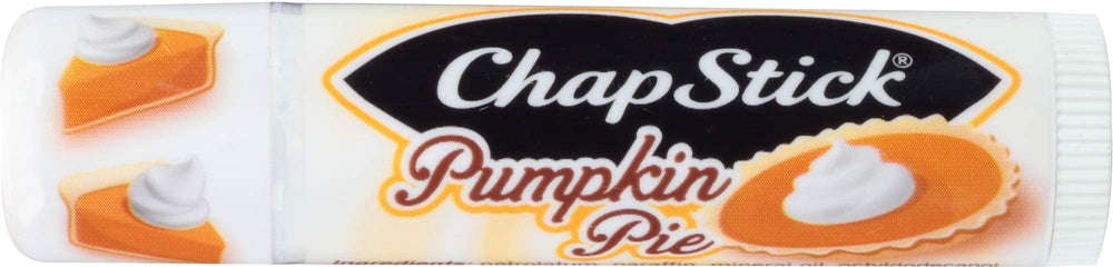 ChapStick Holiday Pumpkin Pie packaging offers travel-ready lip care