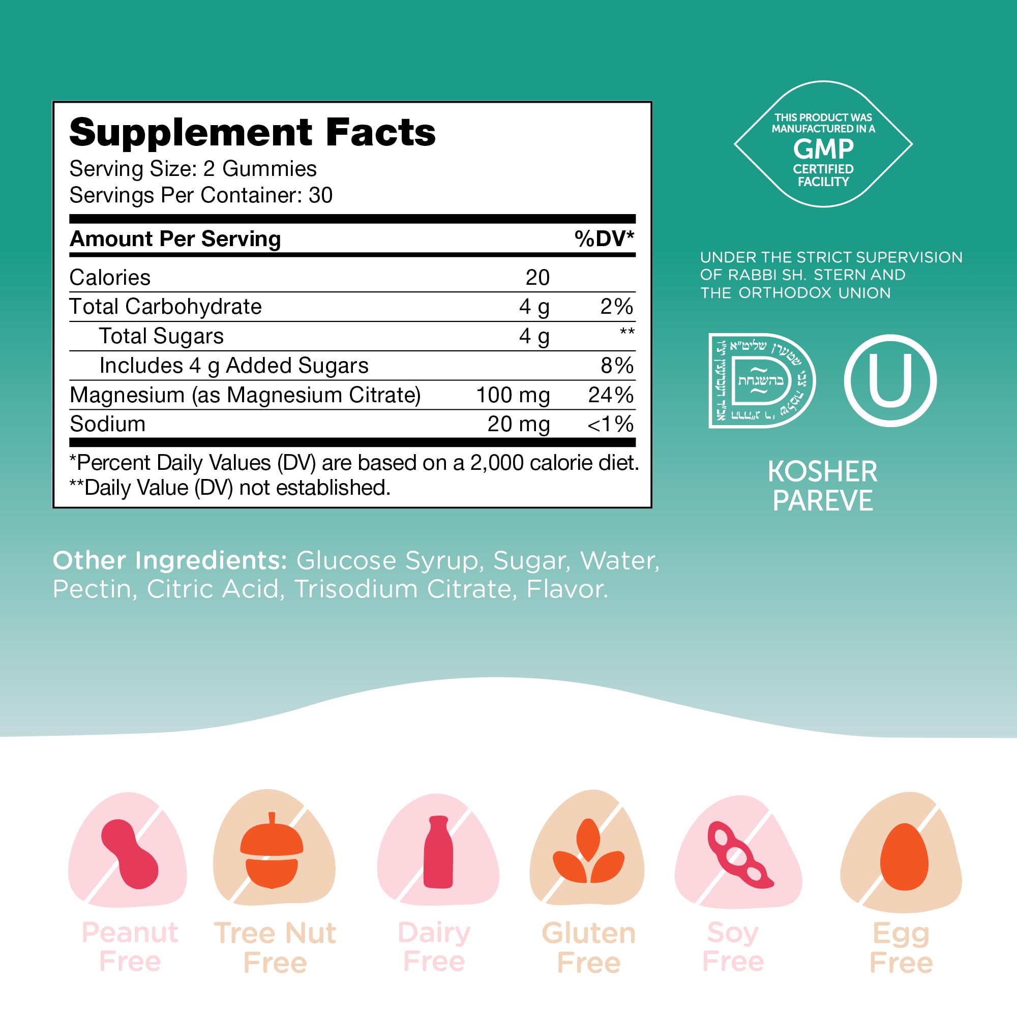 Allergen-free gummy ingredients list