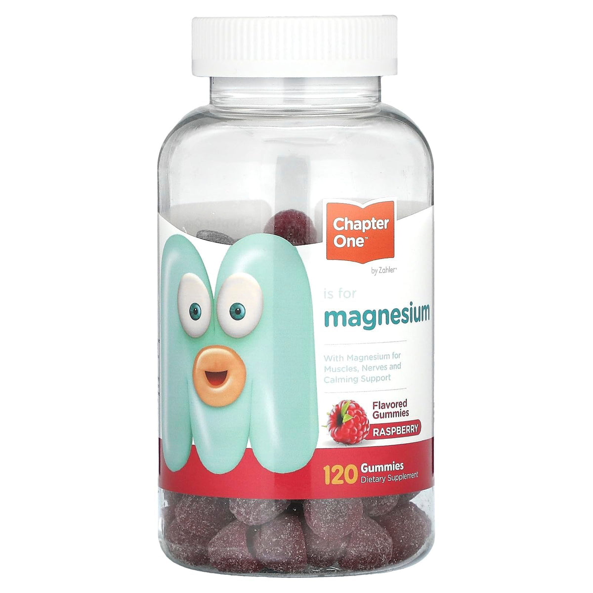 Chapter One Magnesium Gummies Raspberry bottle label