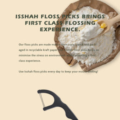 Charcoal dual-ended floss picks for adults and kids