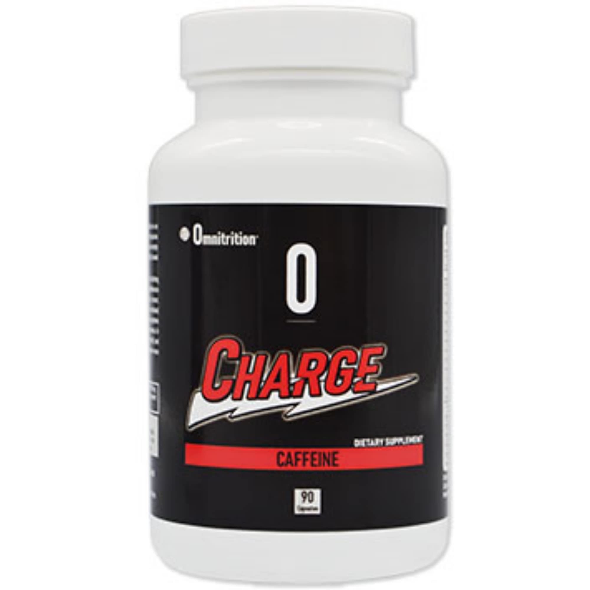 Charge Capsules bottle front label showing 90 capsules and caffeine formula