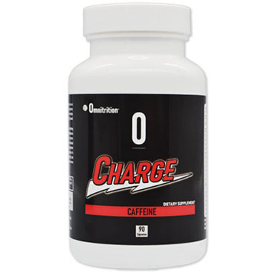 Charge Capsules bottle front label showing 90 capsules and caffeine formula