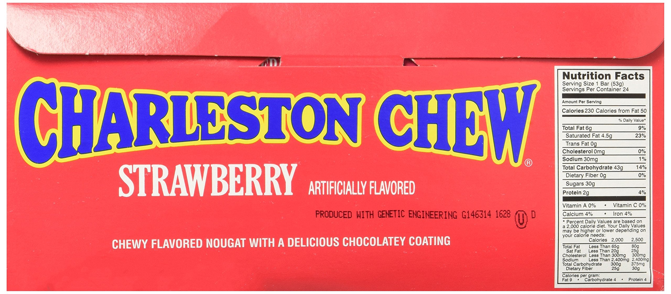 Charleston Chew Strawberry Long Bars 24CT – box and packaging