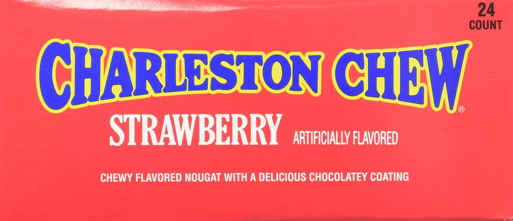 Charleston Chew Strawberry Long Bars 24CT – close-up of bar