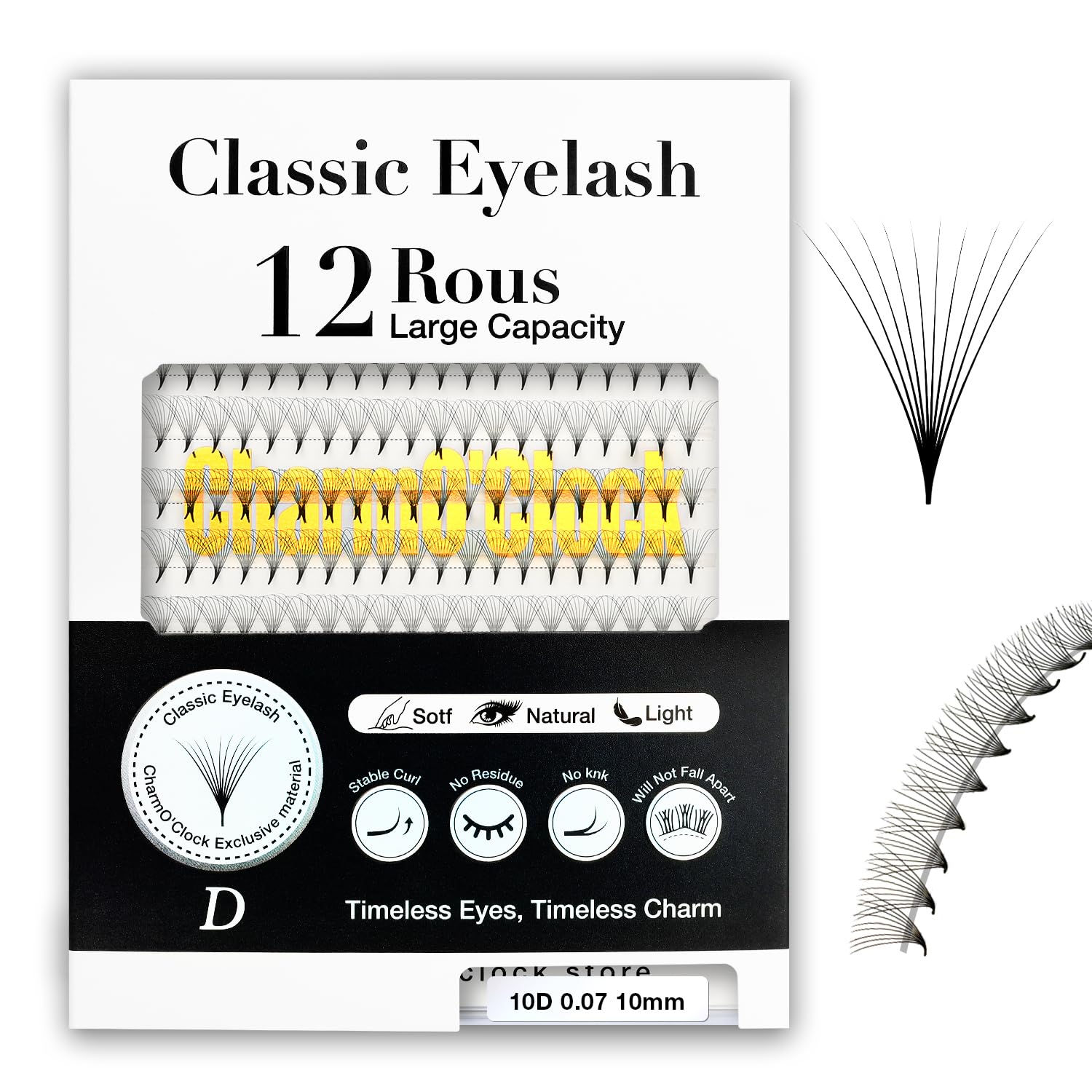 CharmO'clock 10D pre-made fans for precise volume and faster application.