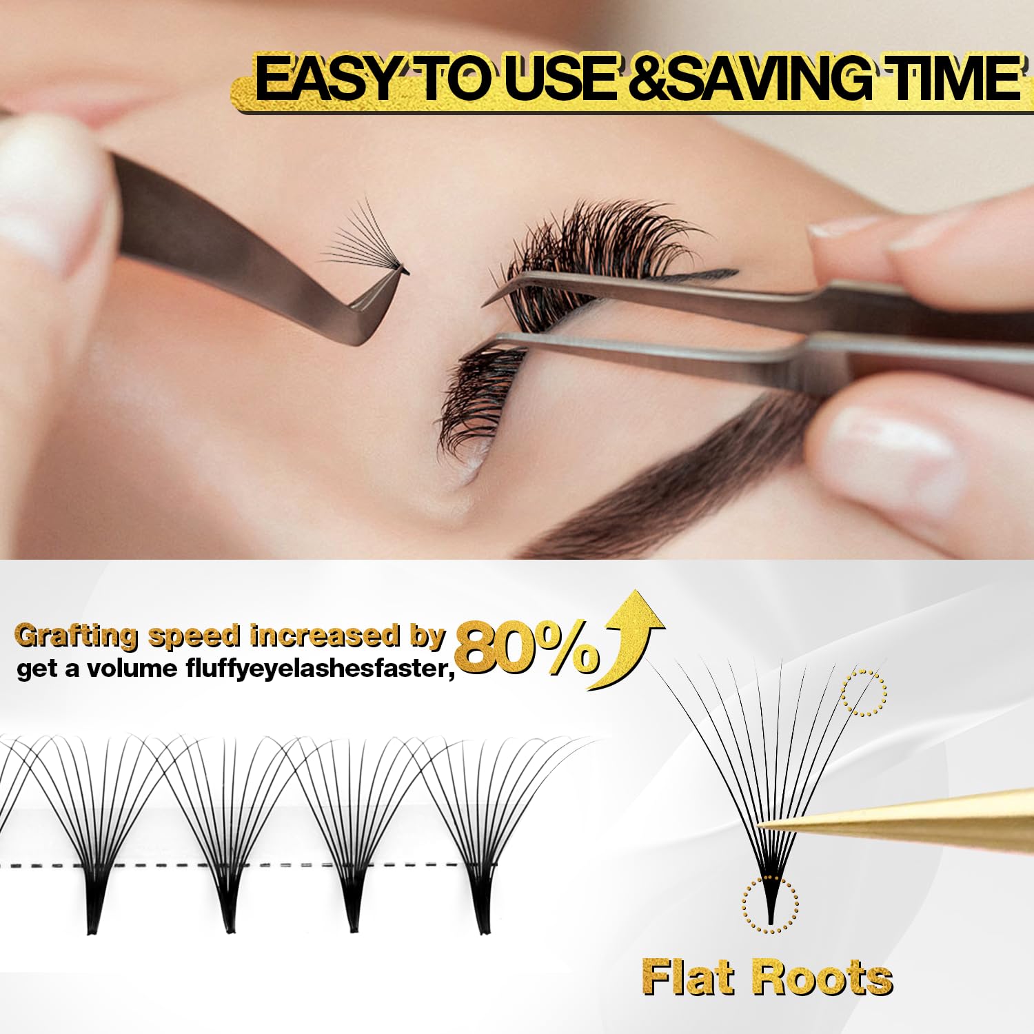 CharmO'clock D curl lashes with defined lift and shape.