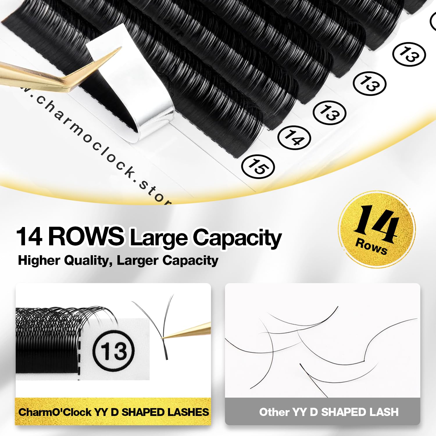 CharmO'clock individual lashes maintain precise shape during application.