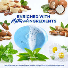 CHARMPOO antifungal soap jojoba-oil image highlights nourished, hydrated skin