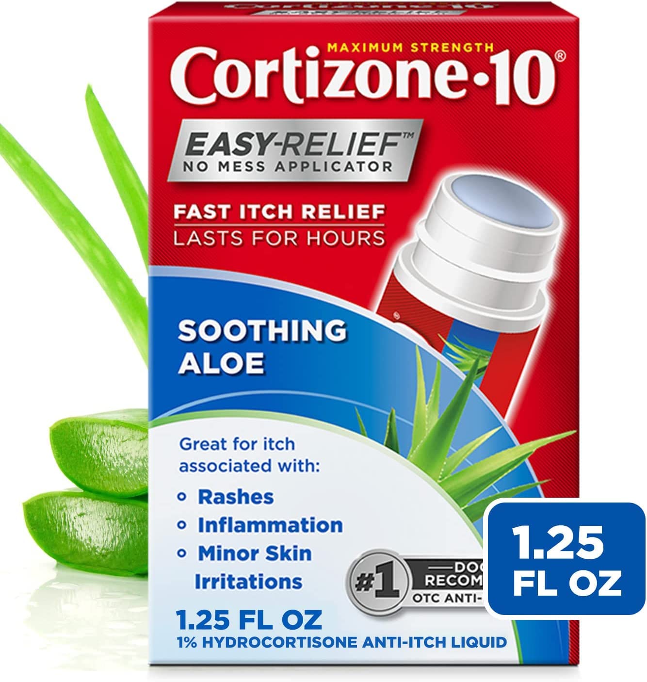 Cortizone-10 Easy Relief Applicator travel-friendly size for on-the-go relief.