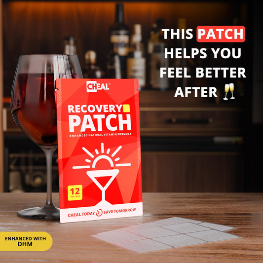 CHEAL Party Recovery Patches before-drinking application helps set up for a smoother morning.