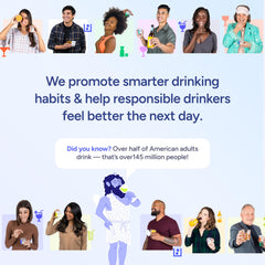 Cheers Restore bottle and glass with water for a simple post-drinking routine