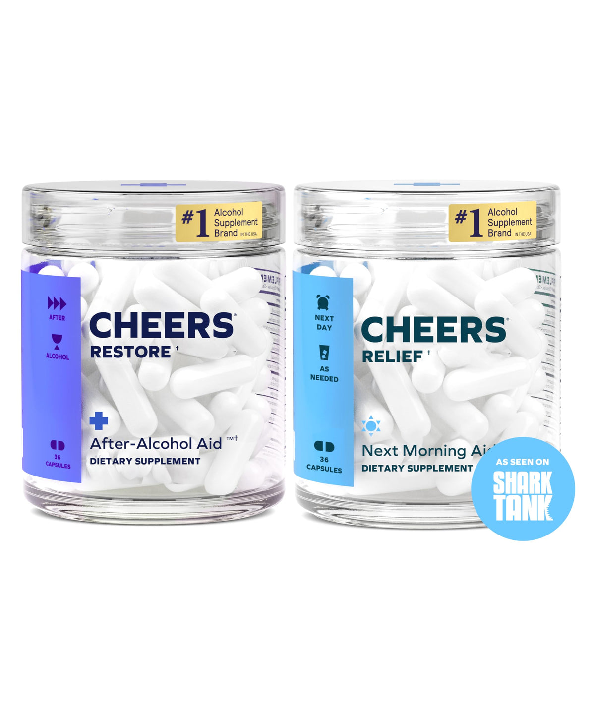 Cheers R&R Combo bottle and capsules - Restore + Relief