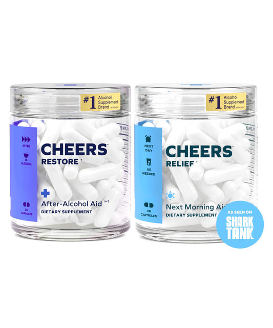 Cheers R&R Combo bottle and capsules - Restore + Relief