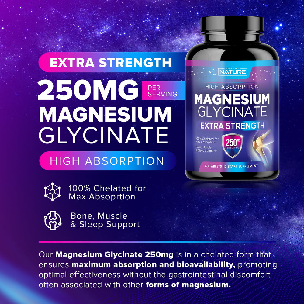 Diagram showing high absorption of chelated magnesium glycinate