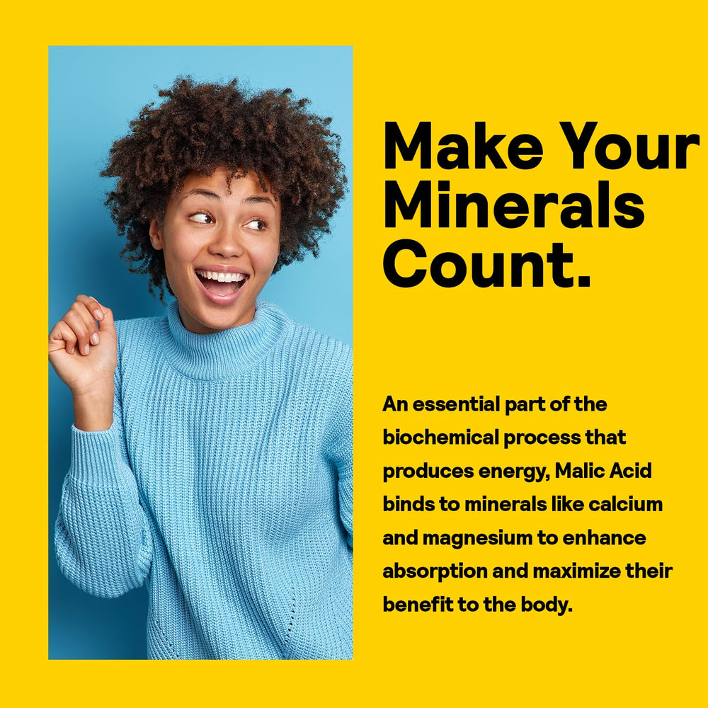 Diagram showing minerals chelated by malic acid