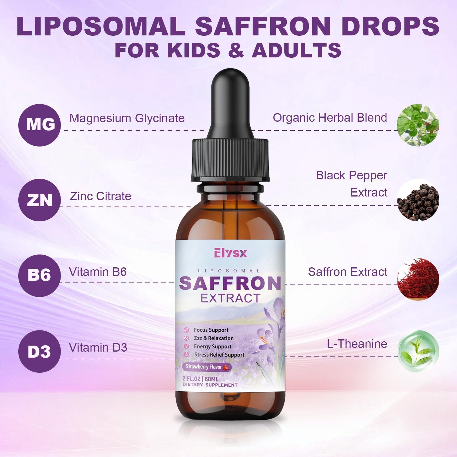 Chelated zinc citrate and magnesium glycinate with black pepper for absorption