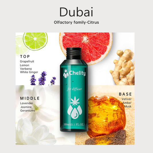 Chelity Dubai diffuser oil bottle with label and packaging