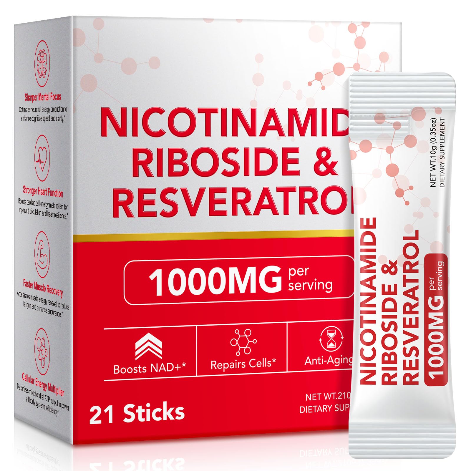 Chenyayun Liposomal NAD+ 1000mg bottle with Resveratrol and Quercetin