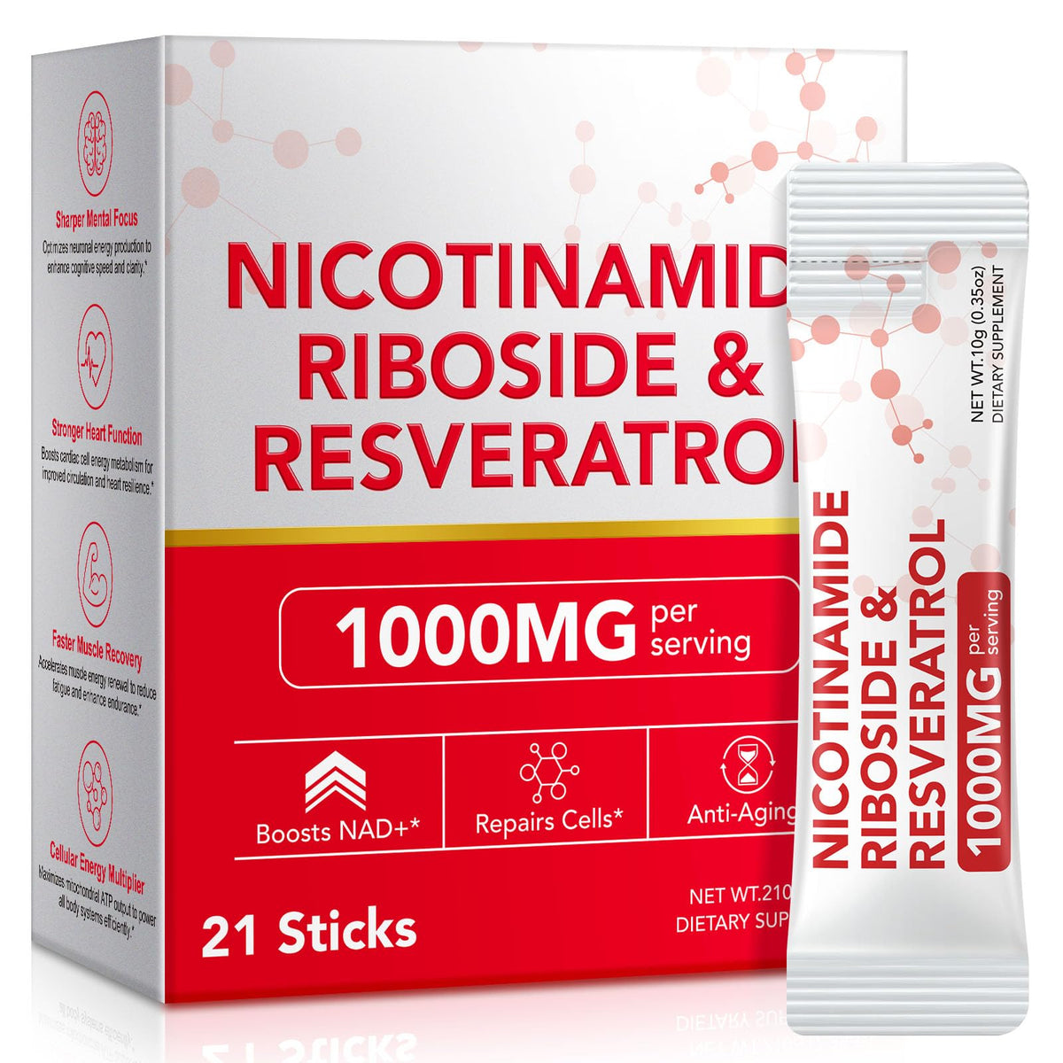 Chenyayun Liposomal NAD+ 1000mg bottle with Resveratrol and Quercetin