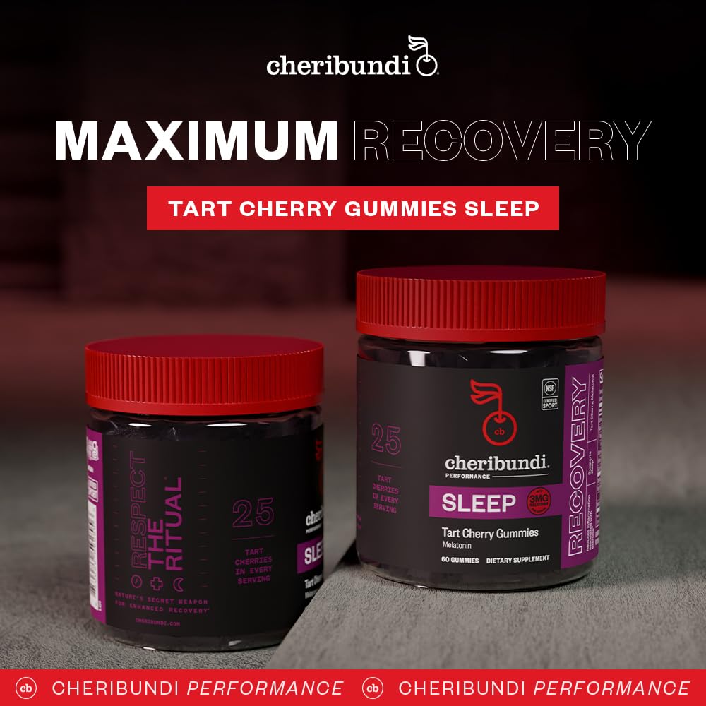 Close-up of Cheribundi Tart Cherry Gummies Sleep jar