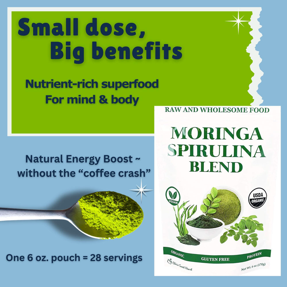 Serving ideas: smoothie, juice, oatmeal with greens powder
