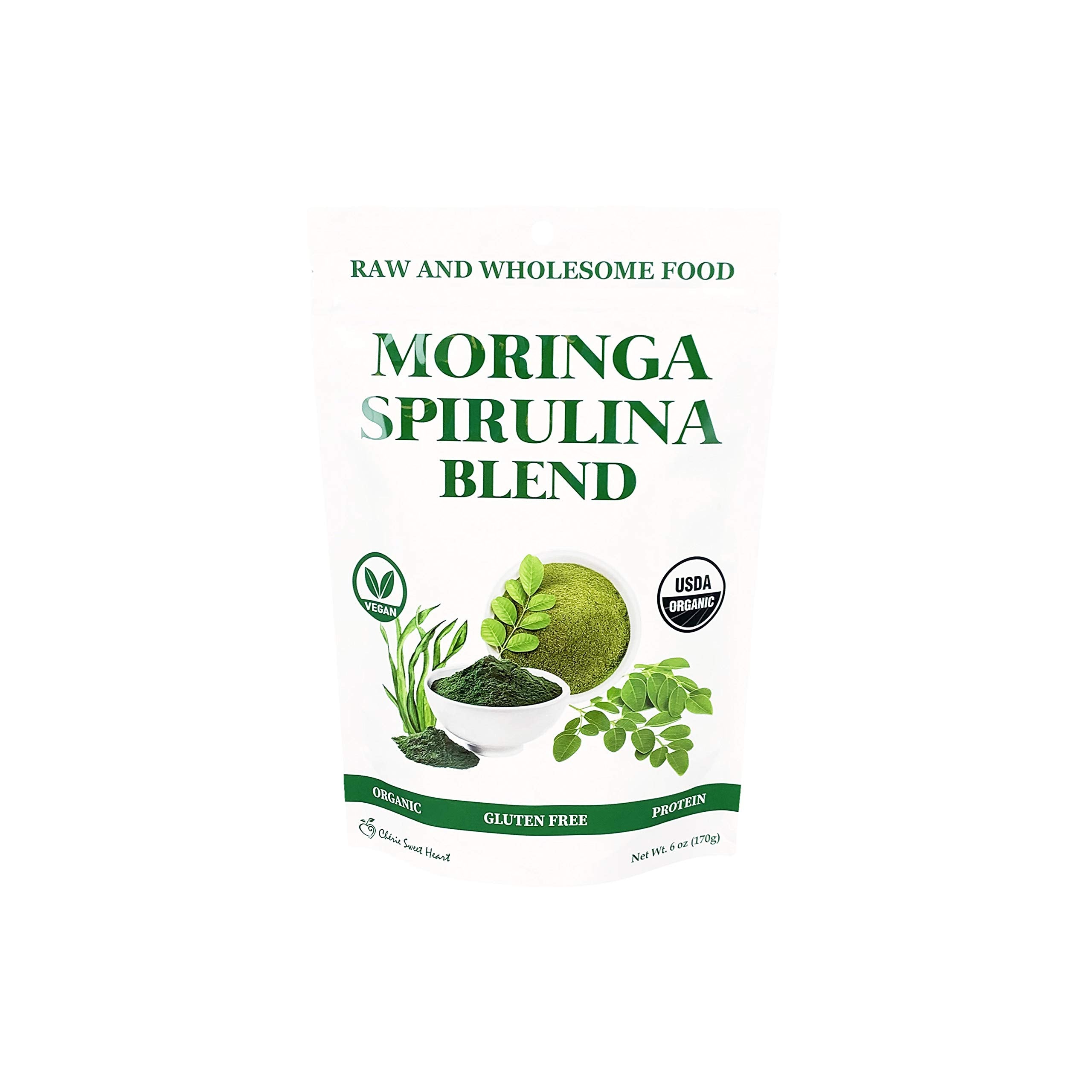 Chérie Sweet Heart Organic Moringa & Spirulina 6 oz front packaging