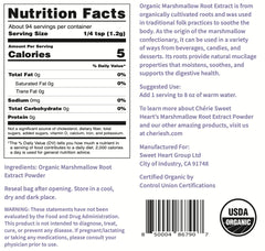 Close-up of Marshmallow Root Powder texture - organic powder