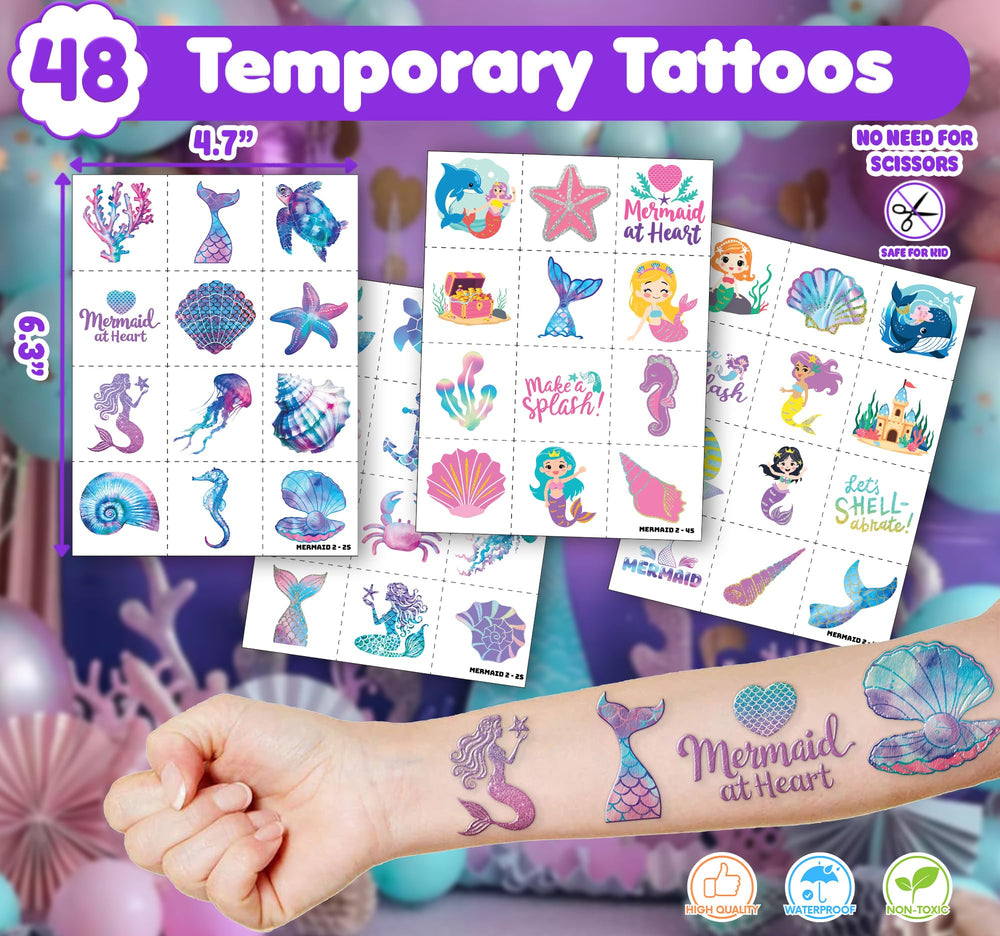 Cherisnowy mermaid party favors bundle ideal for classroom rewards.