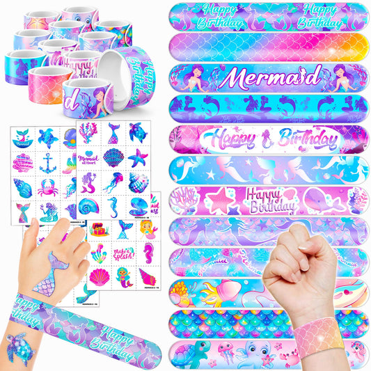 Cherisnowy mermaid tattoos in bright colors for party fun.