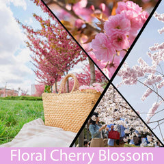 Cherry blossom candle in amber 8oz jar