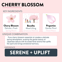 Soy wax cherry blossom candle with essential oils