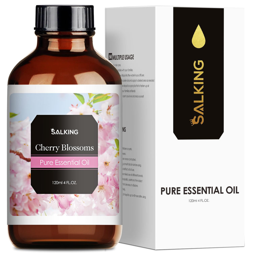 Cherry Blossom essential oil 120ml bottle in an amber glass bottle