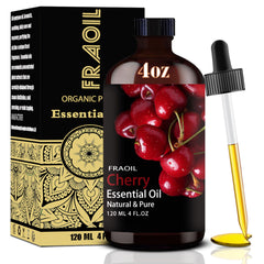 Amber glass bottle of cherry essential oil 4 oz (120 ml)