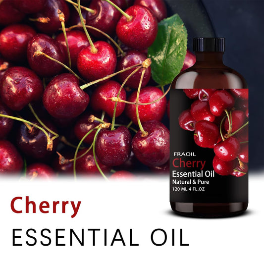 Cherry essential oil bottle with glass dropper