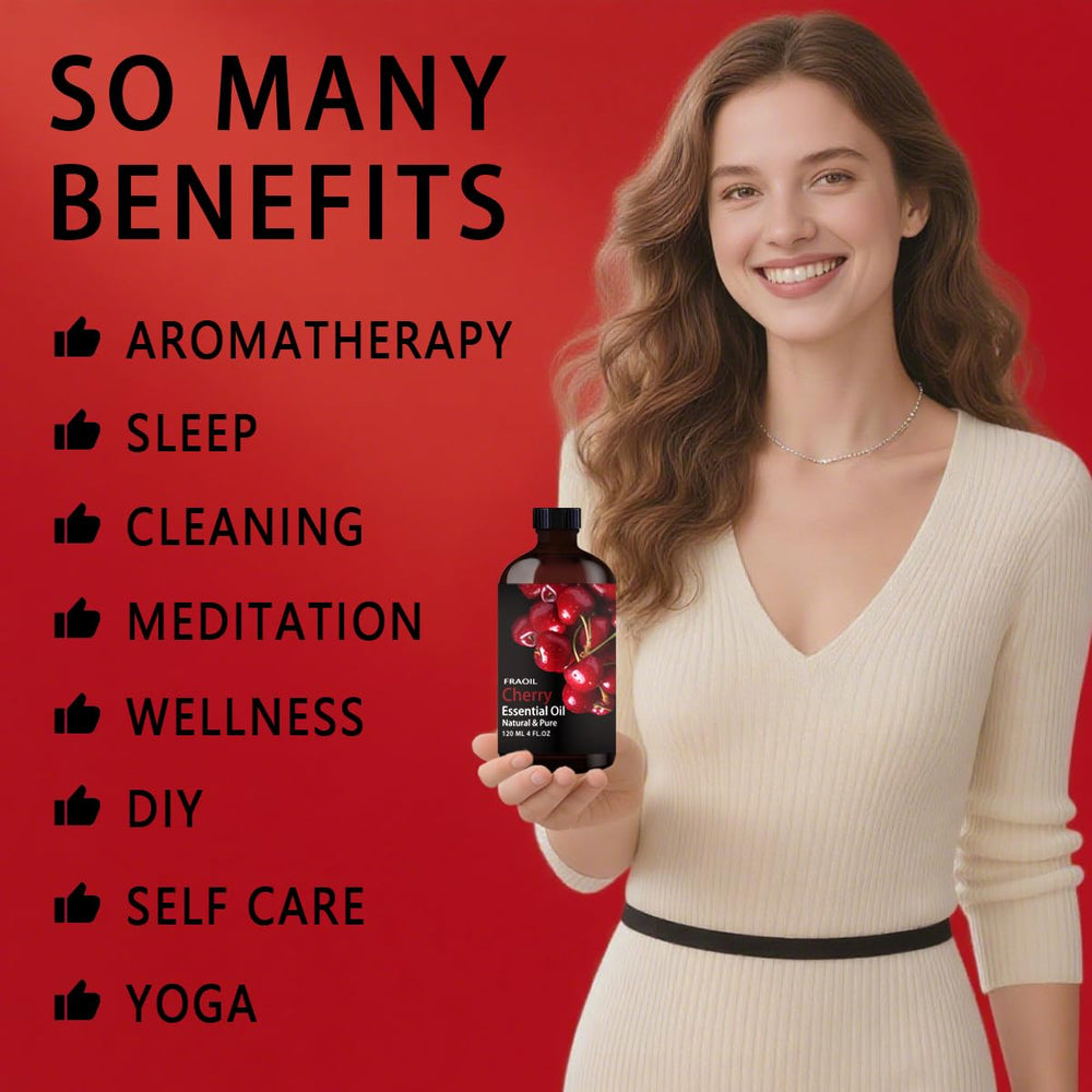 Cherry essential oil used in a diffuser for aroma
