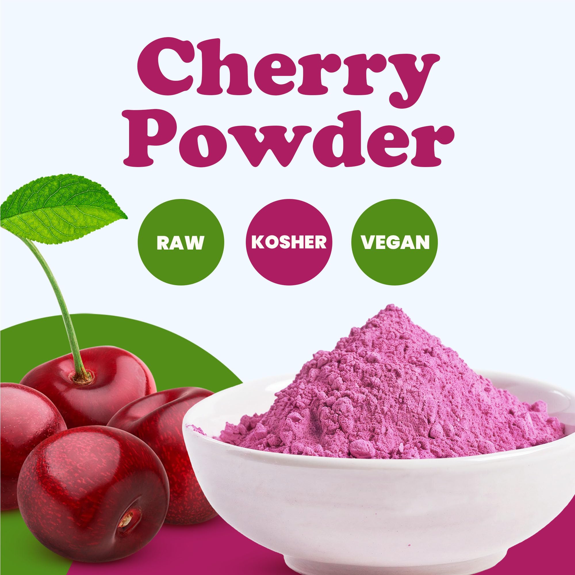 Yogurt and oatmeal with cherry powder