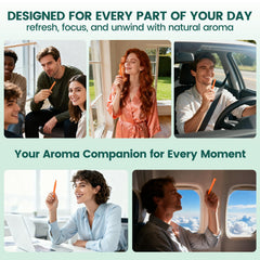 Aroma stick worn as a discreet necklace for on-the-go use