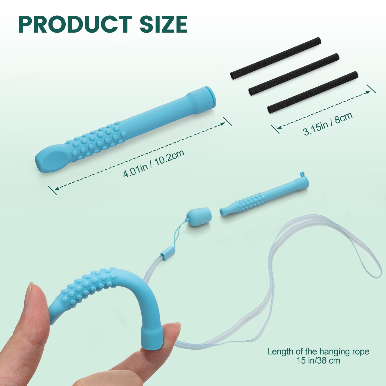Portable aroma sticks with protective cover and detachable rope