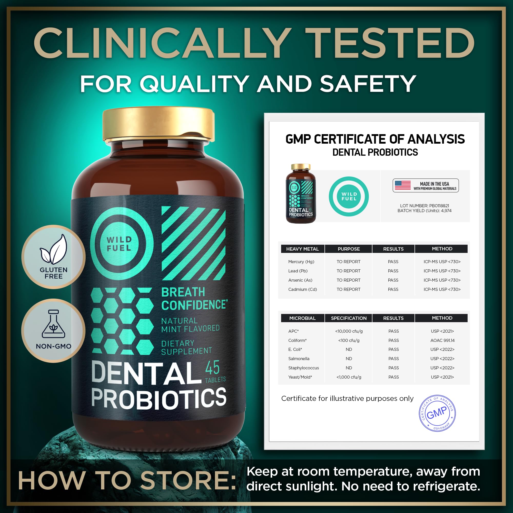 Chewable dental probiotic tablets