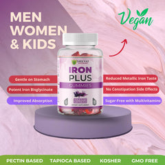 Chewable iron gummies for women