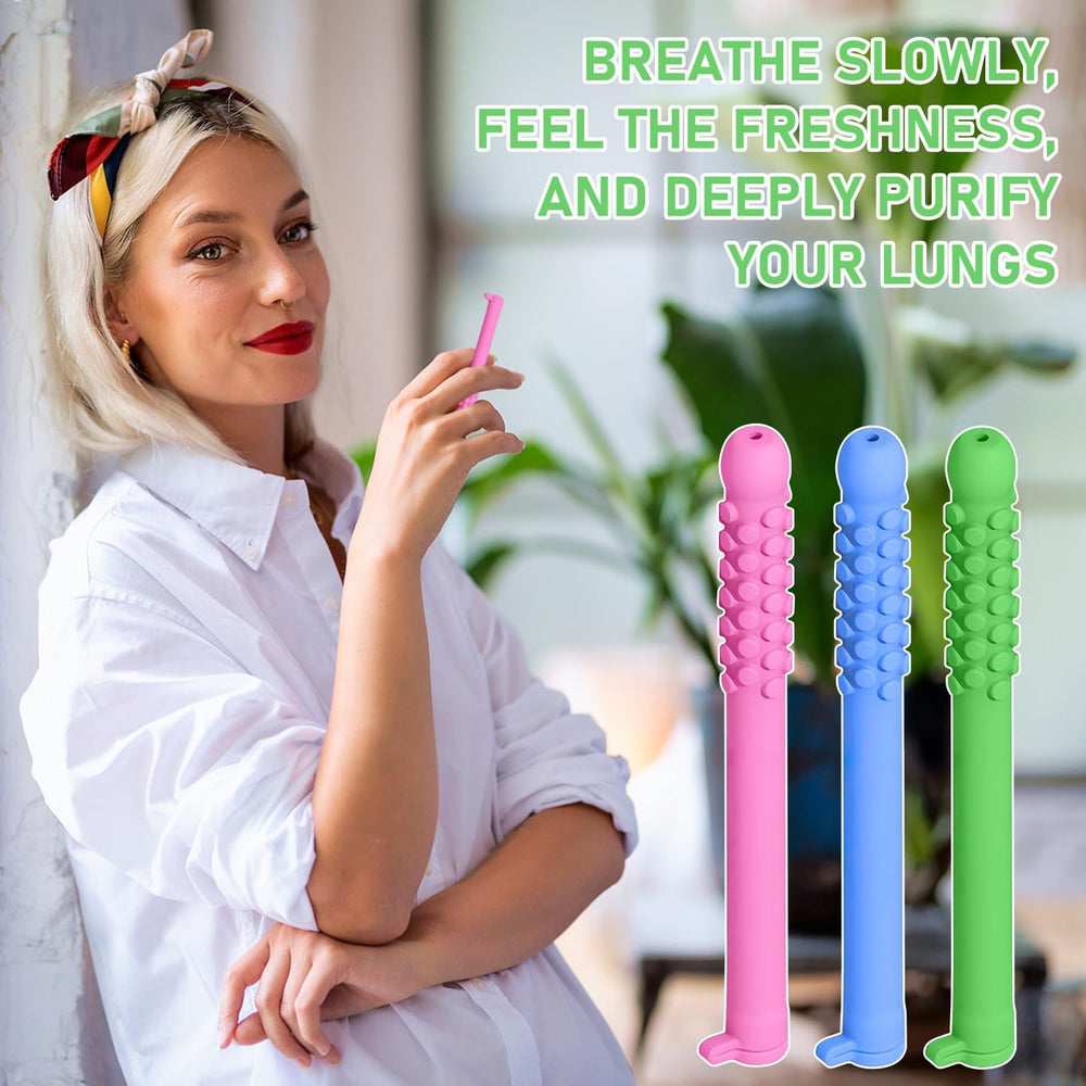 Product laid out showing silicone chew sticks and texture