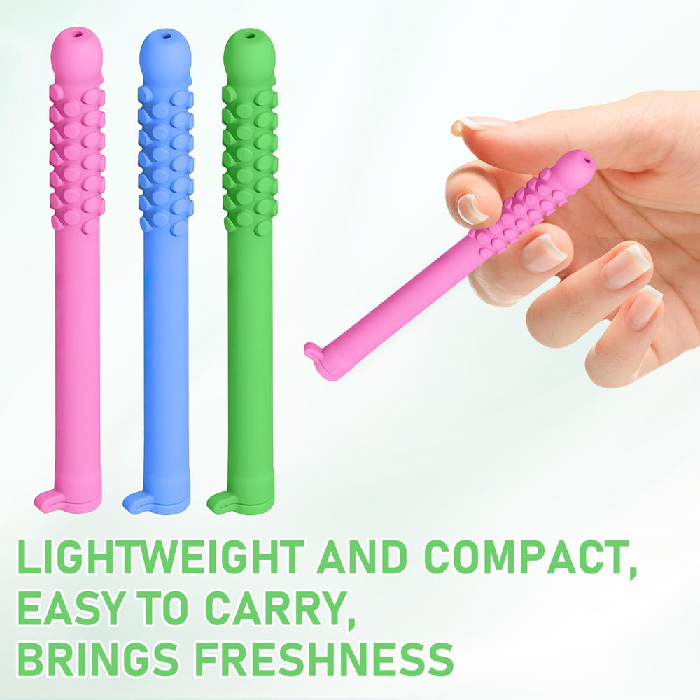Portable breath sticks in a pocket or bag