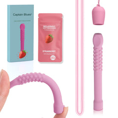 Pink chewable silicone aroma stick with essential oils for stress relief