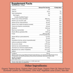 Close-up of Chewsy Kids Multivitamin Wild Berry chew