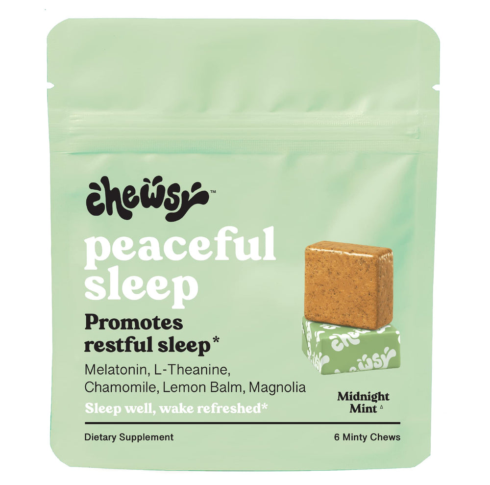 Packaging for Chewsy Peaceful Sleep Chews