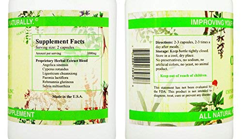 Chi-F bottle label close-up with 120 capsules